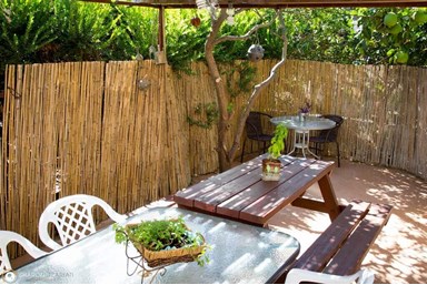 החזון של גץ - החצר והבריכה