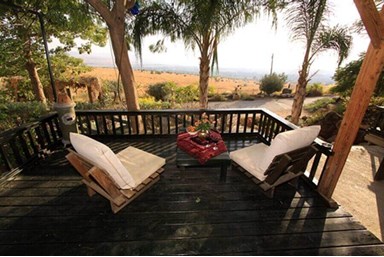 אלאדין - בקתות ומערות - החצר והבריכה 