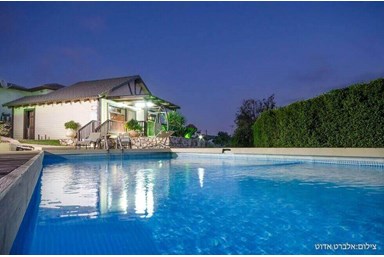 אחוזה בכרם - הבריכה והחצר