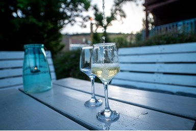 נופים בדישון  - החצר 