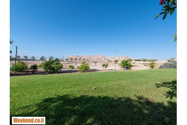 כפר הנופש אלמוג - החצר והנוף 