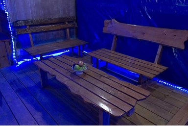 מלכת שבא תלמי בילו - הבריכה והמרפסת