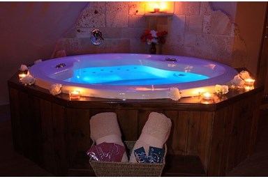 בצל הדקלים - החצר והבריכה