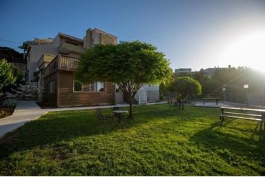 צימר מעל המעיין - הבריכה והחצר