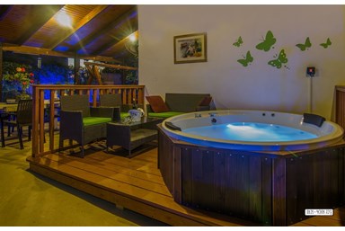 הבית הכפרי של דרורי - החצר הנוף והג'קוזי ספא