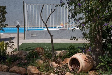 בקתות שוהם - הבריכה והחצר