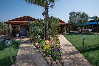 בקתות שוהם - הבריכה והחצר