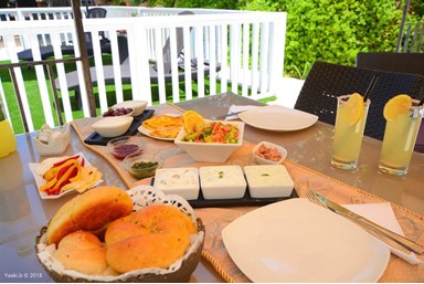 גולדנס סוויטות יוקרה - הבריכה והחצר