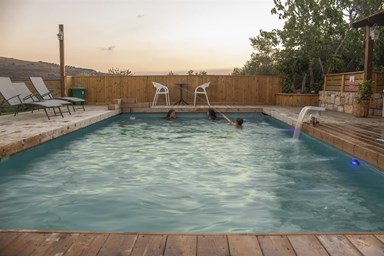 גרין פארק - החצר הבריכה והנוף 